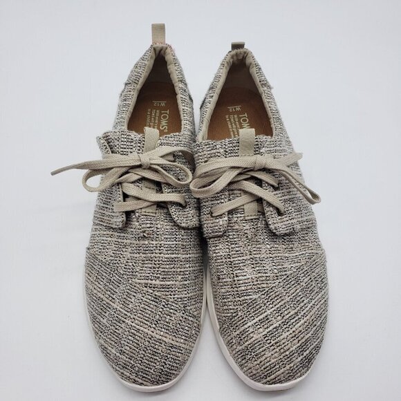 TOMS Del Rey Shoe Womens US 12 Oxford lace up tan multicolor canvas rubber - Picture 2 of 12